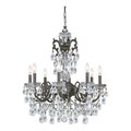 Crystorama Legacy 6 Light English Bronze Crystal & Wrought Iron Chandelier 5196-EB-CL-MWP